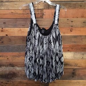 Black and white dress tank